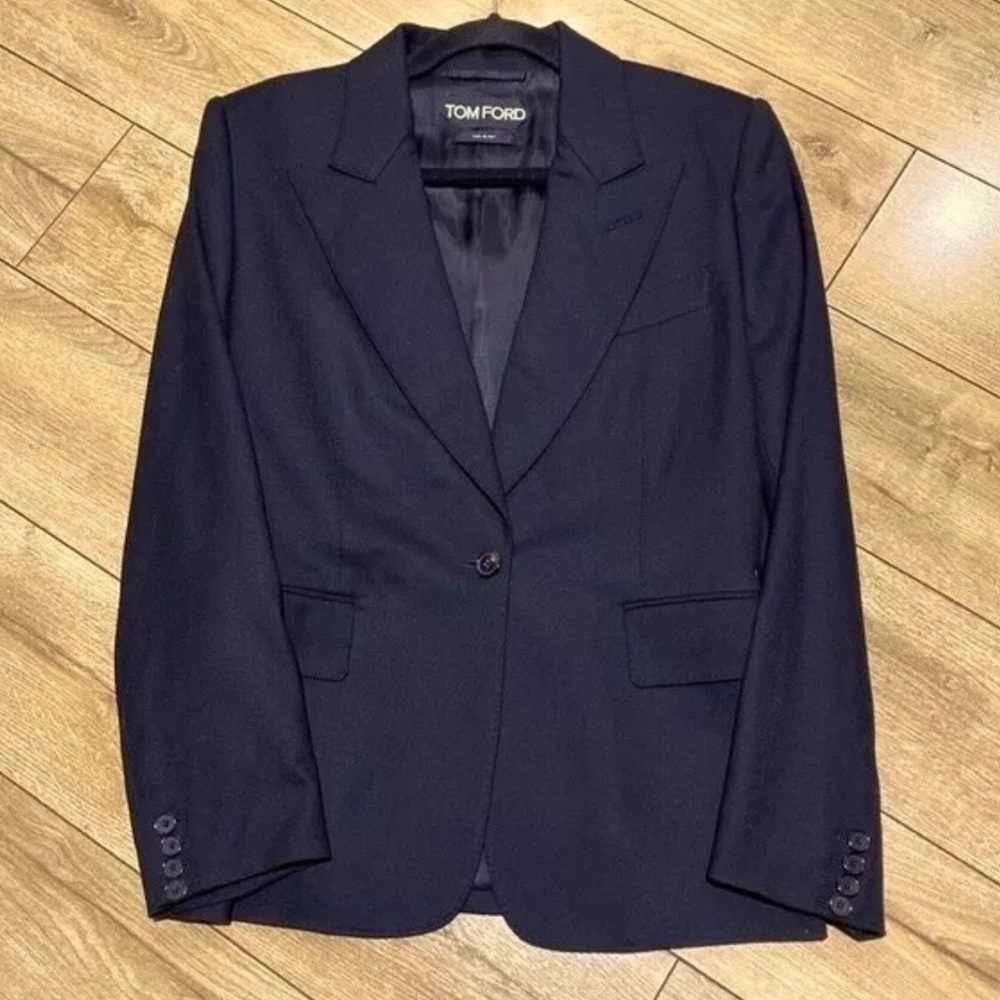 Tom Ford Blue Sport Coat with Notched Lapels